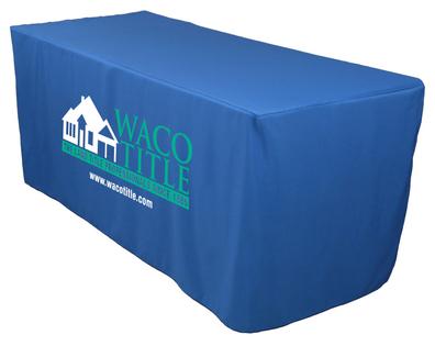 full color digitally printed fitted tablecloths, 6ft and 8ft