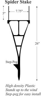 S-Stake-spider stake high density stand for yard signs has a step peg for easy install