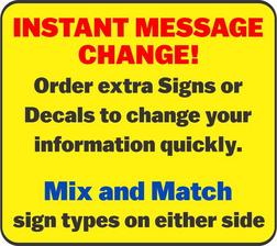 instant message change, mix and match sign types