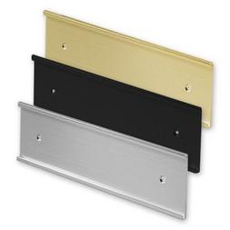 Name plate holders; Gold, silver, black