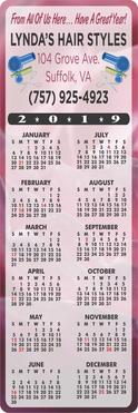 Calendar magnet- custom shape - UV printed in full color, 15 mil & 2mil